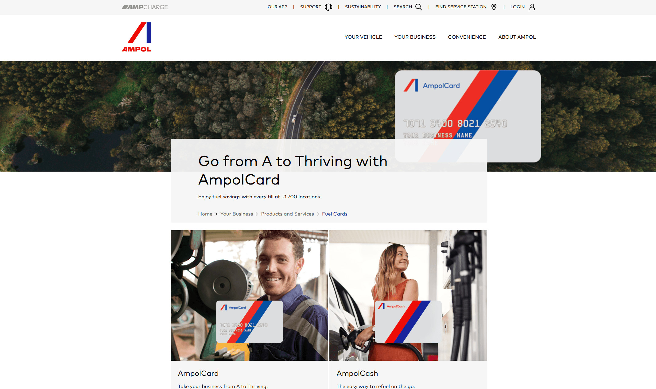 Ampol Card and Cash Portals